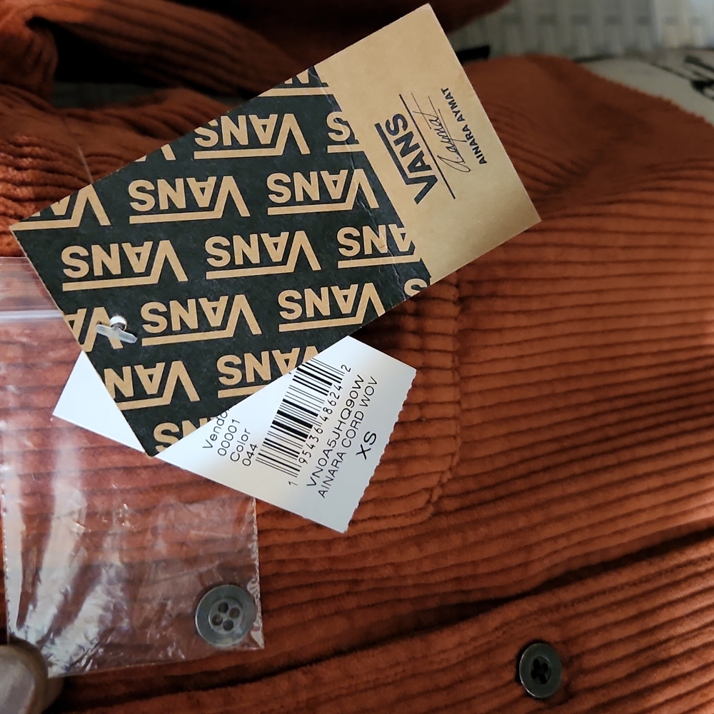 Vans Corduroy Orange Cropped Jacket XS - Picture 5 of 11